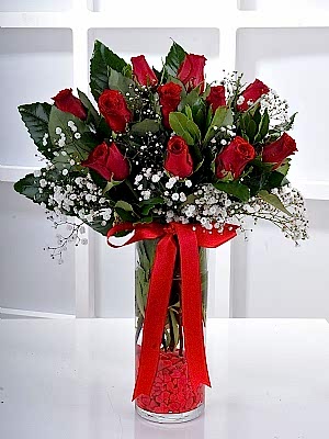 Vazoda 11 Kirmizi G�l